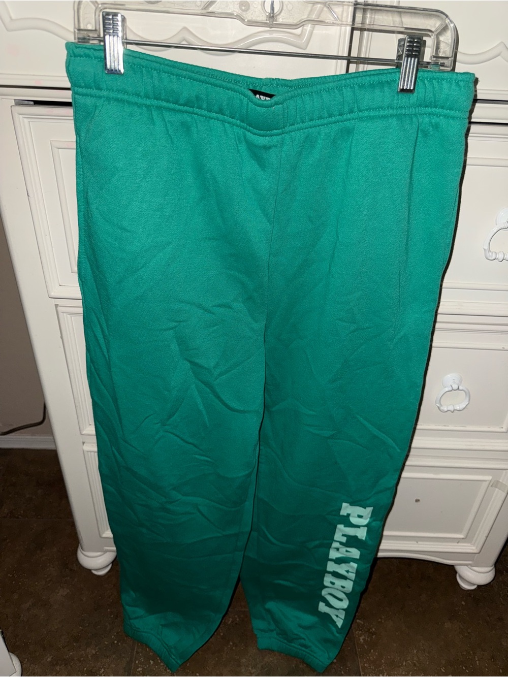 PLAYBOY Teal Green Jogger Pants with Side Logo